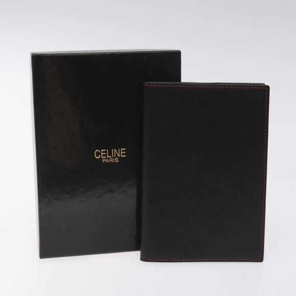 CELINE ANA Collaboration Passport Case Leather Black Auth - Picture 1 of 16
